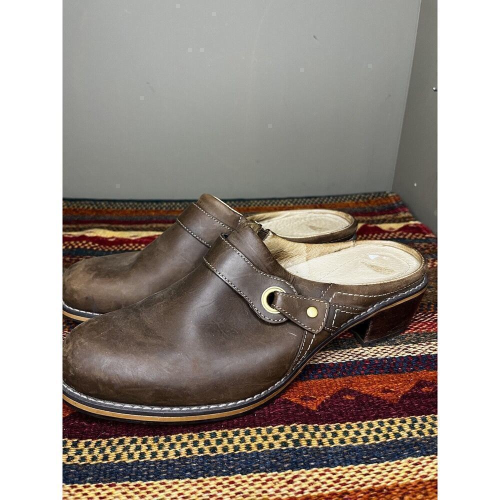 Redwing Celina Western Womens Brown Leather Mule Clog Sz 8.5W
